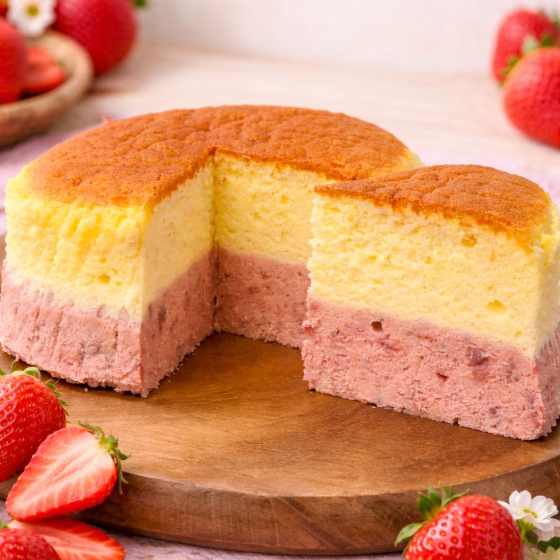 【冷凍】苺BA・SU・LE（バスクチーズケーキ × スフレチーズケーキ × いちご）